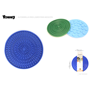 Tappetino Tommy Lick per animali domestici, tappetino rotondo in silicone da 15 cm per cani e gatti - Product Image 1