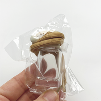 Offre Spéciale – Flacon Vide de Parfum pour Voiture en Verre Dépoli Mat Transparent de 12 ml avec Bouchon en Bois et Bouchon à Vis, Forme Cylindrique, Prêt pour Diffuseur à Bâtonnets