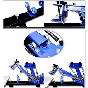 <strong>Hot</strong> Sale 4 Color 4 Station Desktop 22*18inch Screen Printing Machine Manual Mobile Frame Single <strong>Wheel</strong> Tshirt Press - Product Image 2