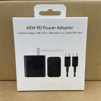 Haute qualité 45W 4510 USB C adaptateur secteur haute vitesse Super rapide charge 2.0 avec 1.8M 5A USB-C à C câble pour Samsung S24 S23