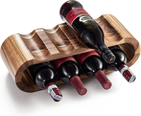 Porte-vin en bois pour comptoir, porte-vin en bois de cyprès pour 8 bouteilles, porte-vin indépendant, artisanat anam