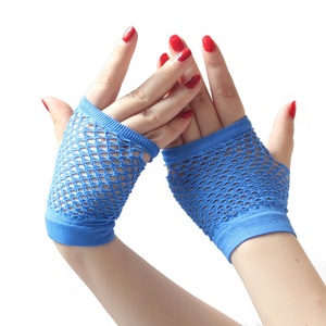 Gants en maille résille noir néon Short Party Dance Club Gants et mitaines fantaisie - Product Image 2