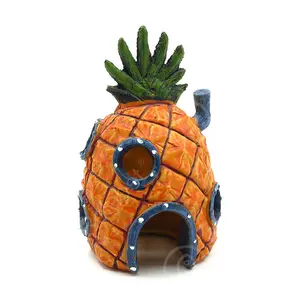 Ananas Huis Met Swim Gaten Aquatic Ornament, Aquarium Decoratie