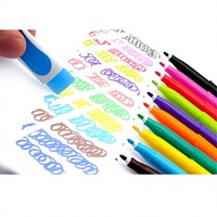 Marqueur d'art professionnel thermosensible effaçable, stylo de couleur avec 12 couleurs pour les livres de coloriage pour adultes