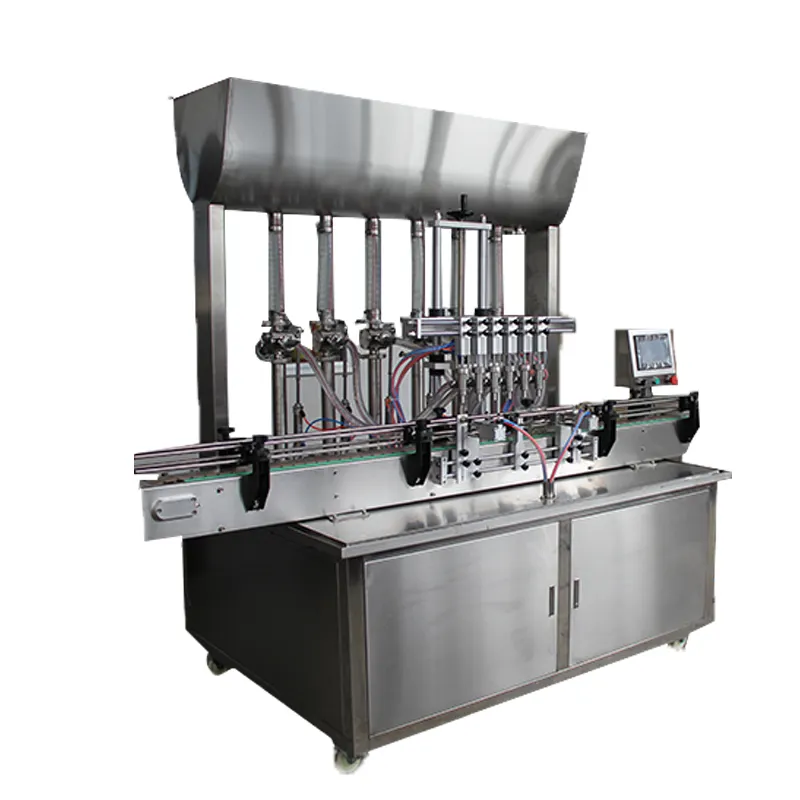 Máquina automática de Llenado de líquidos de línea recta de seis cabezas/1000-5000ml/enjuague bucal/detergente/máquina de llenado de agua
