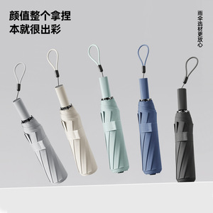 ร่มกันแดดกันฝน ไนลอน 8 ซี่โครง เปิดอัตโนมัติ ดีไซน์มินิมอล พกพาสะดวก - Product Image 2