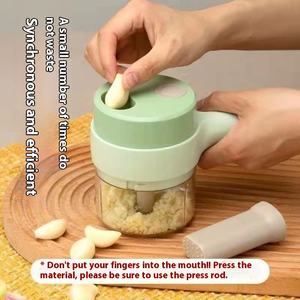 Taza mezcladora <span class=keywords><strong>el</strong></span>éctrica multifuncional para uso doméstico, cortador de verduras, triturador de ajo, batidor, picadora, herramienta de <span class=keywords><strong>corte</strong></span> de carne y verduras - Product Image 2