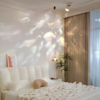 Spot LED de plafond pliable et rotatif à effet vague d'eau en cristal, encastré en surface, pour salon, chambre, hôtel