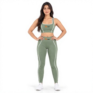 Conjunto de Yoga Moderno para Mujer, Leggings y Sujetador Deportivo Sin Costuras, Ropa Deportiva para Gimnasio, Ropa Deportiva Activa, Fabricación Personalizada OEM, Marca Privada - Product Image 1