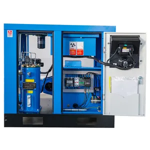 Compressor de ar industrial para indústria de fabricação, filtro de precisão com parafuso rotativo de 8 bar, 7.5kw, sem secador de ruído