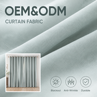 Tissu de rideau de luxe ColorTex OEM ODM en lin teint en fil, lourd, respirant, régulateur de température, pour villas, avec protection de la vie privée