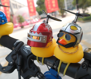 Coche pato con <span class=keywords><strong>casco</strong></span> de viento roto, pequeño pato amarillo, Motor de bicicleta de carretera, accesorios de <span class=keywords><strong>ciclismo</strong></span> sin luces - Product Image 4