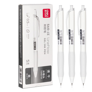 Deli S60-JZ Gel Pen 0.5mm Black Quick Dry Taper Tip Exercise Pen - Product Image 1