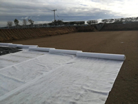 Tissu géotextile non tissé de Spunbond de géotextile de polyester de haute qualité 100GSM pour le pavage de route et la stabilisation du sol