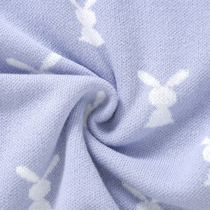 Mimixiong gros enfant en bas âge vêtements à manches longues combinaison Carton lapin motif nouveau-né coton bébé tricoté barboteuse Onesies - Product Image 5