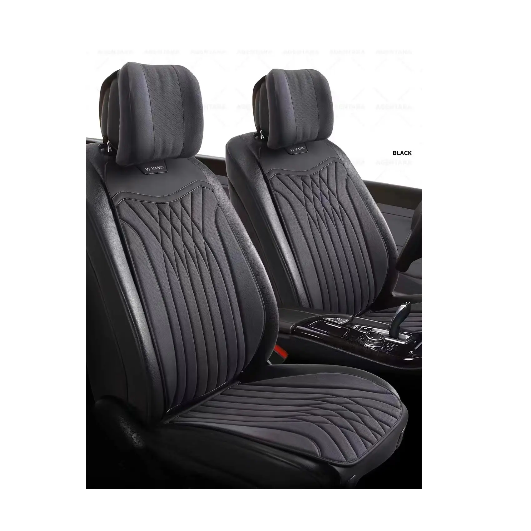 Almohadilla de látex de lujo de alta calidad, funda para asiento de coche, nuevas piezas interiores universales de cinco plazas, funda para asiento de coche