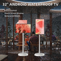 Affichage numérique sur pied Android 32 pouces, écran tactile capacitif 10 points, 1920x1080, IP67, affichage intérieur/extérieur