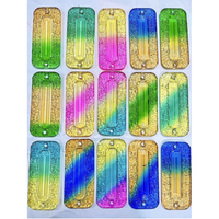 Brique de verre suspendue cloison Art Design murs d'écran éblouissant coloré irisé verre brique pendentif pièce suspendue prix pas cher