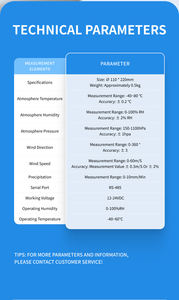 Estación Meteorológica Compacta 6 en <span class=keywords><strong>1</strong></span> con Monitoreo Automático, Sensor de Lluvia, Presión, Humedad - Product Image 2