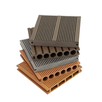 25mm Épaissir WPC Bois Plastique Plancher Extérieur Terrasse Pont Panneau Composite pour Escalier Parc Piscine