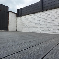Planche de terrasse en composite bois-plastique (WPC) moderne, imperméable, antidérapante, écologique, à grain de bois 3D en relief, pour extérieur, résistante aux UV