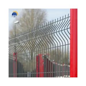 BOCN Anping fabrika üçgen viraj çit galvanizli elektrikli kavisli 3d tel örgü çit 3d metal çit paneli
