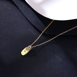 Dylam Minimalist Customised Diamond Pendant Solid 925 Sterling <b>Silver</b> Inlay 5a Zircon Safety Pin Pendant Paper <b>Clip</b> Necklace - Product Image 4