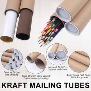 Emballage <span class=keywords><strong>en</strong></span> <span class=keywords><strong>tube</strong></span> de papier cylindrique long recyclable, diplôme, affiche, expédition, rouleau, <span class=keywords><strong>tube</strong></span> <span class=keywords><strong>en</strong></span> <span class=keywords><strong>carton</strong></span>, <span class=keywords><strong>tube</strong></span> <span class=keywords><strong>en</strong></span> papier kraft avec bouchon - Product Image 4