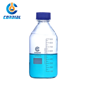 CORDIAL 25-2000ml Klare Glasreagenzflasche mit Blauem GL45 Gewindeverschluss für Laborlagerung - Product Image 6
