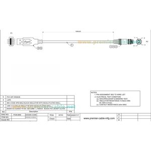 Câble de connexion industriel Plinkwirekb M8 A Code 4 broches mâle vers USB 3.0 A mâle IP67 pour capteurs de vision industrielle PLC - Product Image 6