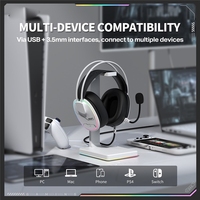 Casque de jeu ONIKUMA X91, casque filaire supra-auriculaire avec microphone, LED RGB pour PC / PS5 / Gaming