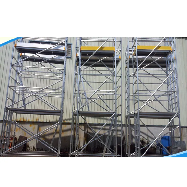 Construcción 6m 12m Metal H Marco andamio Paso portal escalera de aluminio de alta resistencia Andamios