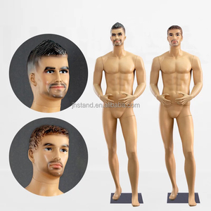 Maniquíes Masculinos de Cuerpo Completo <span class=keywords><strong>Musculoso</strong></span> de Plástico para Exhibición en Vitrinas, Maniquíes de Hombre con Maquillaje y Cabello - Product Image 2