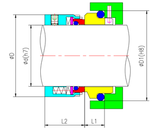 เปลี่ยน AES ซีล M7N G60 G4 G6 G9 BP G13บ่อ14มม.-200มม. EPDM Spring ซีลกลสำหรับปั๊ม - Product Image 6
