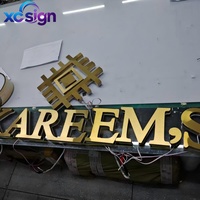 Enseigne lumineuse personnalisée haut de gamme avec logo rétroéclairé pour entreprises, lettres en métal 3D éclairées par LED IP65, enseigne murale pour magasins et devantures