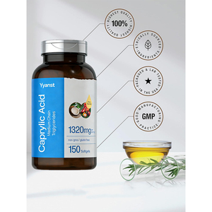 Cápsulas blandas de ácido caprílico de marca privada de alta calidad que alivian las molestias intestinales, mejoran la piel grasa y proporcionan energía rápida. - Product Image 5