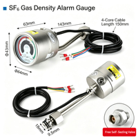 Medidor de densidad de gas SF6 HONGBIAN SRM6 con función de alarma de baja presión, de acero inoxidable, para gabinetes de interruptores con aislamiento de gas MV