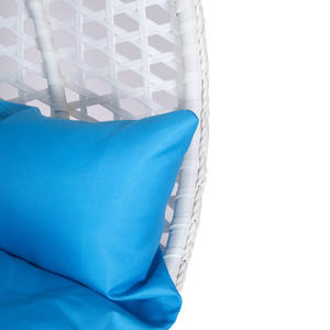 Moderno commercio all'ingrosso uovo altalena sedia appeso amaca di vimini per la casa Patio balcone portico da giardino relax esterno resistente in metallo PE - Product Image 5