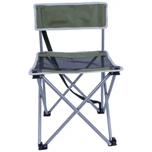 Mini size fishing chair portable small camping chair easy to carry beach chair breathable folding stool with carry webbing