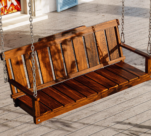 Современное антикоррозийное кресло-качалка из массива дерева для открытого сада, балкона, двора - Product Image 2