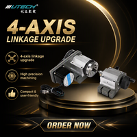 UTECH 4ème axe rotatif, mandrin en acier de 65 mm pour machines de gravure CNC 4 axes pour le travail du bois - Facile à utiliser