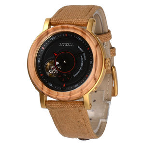New Type Wooden Quartz <b>Watch</b> Men's Seagull Automatic Movement Sport <b>Watch</b> with Visible <b>case</b> Back Wood Mechanical <b>Watches</b> - Product Image 3
