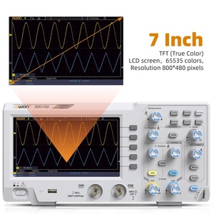 Oscilloscope numérique SDS1102 en promotion, 5mV/Div, 2 canaux, bande passante 100MHz, fréquence d'échantillonnage 1GS/s, écran TFT 7 pouces, stockage, de bureau, 8 bits - Product Image 4