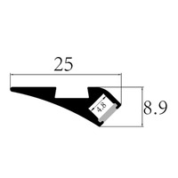 Nouveau design de profilé en aluminium pour éclairage LED sous armoire, bande lumineuse LED sous armoire, barre lumineuse pour armoire