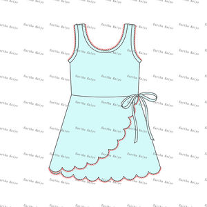 Abito Sportivo <span class=keywords><strong>per</strong></span> Bambine con Etichetta Personalizzata, Gonna con Pantaloncini <span class=keywords><strong>di</strong></span> Sicurezza, Abito da Yoga Senza Maniche Estivo <span class=keywords><strong>per</strong></span> Ragazze - Product Image 2