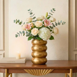 Metal Flower Vase for <b>Home</b> Decor Table Top Decorative Flower Vase for Living Room Bedroom Office Modern Centerpiece - Product Image 3