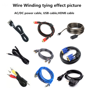 เครื่องจักรกึ่งอัตโนมัติสำหรับการผลิตชุดสายไฟ สายดาต้า USB เครื่องม้วน บิด และผูกสาย - Product Image 6