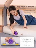 Matelas gonflable portable pliable haut de gamme, coussin de lit automatique, tente de camping en plein air, nuage de soie
