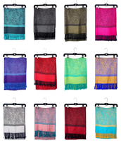 Écharpe 70% Pashmina 30% Soie, Châle, Écharpe enveloppante, Pashmina Cachemire Chaud