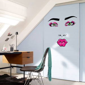 Red Lips Women <b>Wall</b> <b>Sticker</b> Waterproof PVC 30x60 Cm Cartoon Modern Home <b>Decoration</b> Irregular Shape SK36002 - Product Image 3